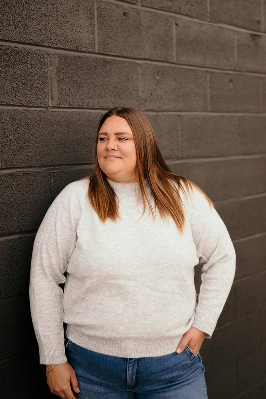 Heather Grey High-Low Sweater