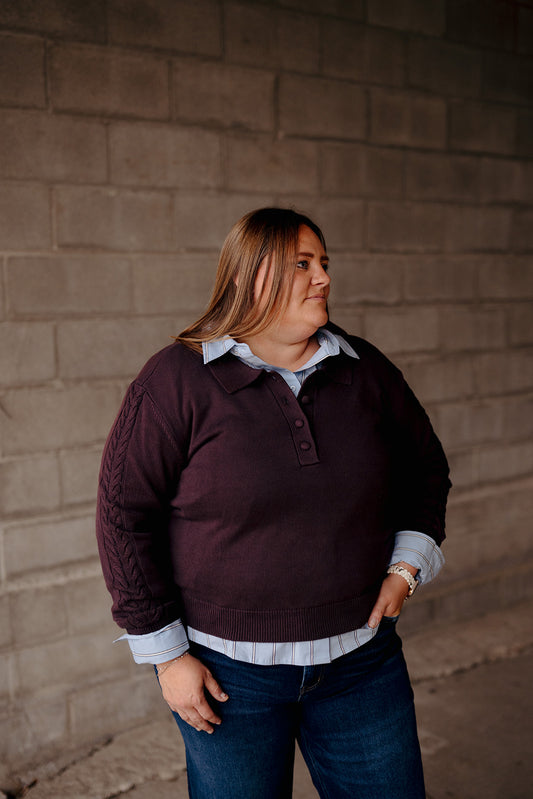 Tribal Cable Sleeve Sweater