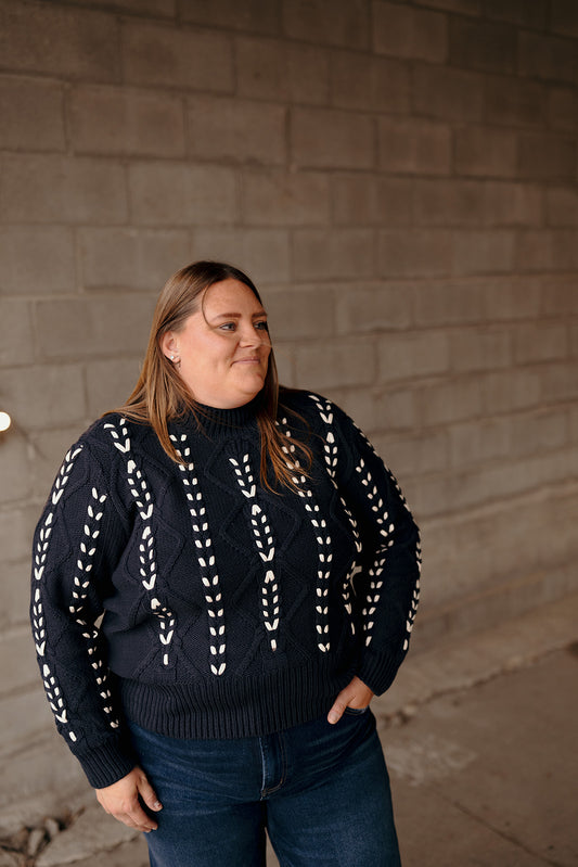 Tribal Cable Detail Sweater