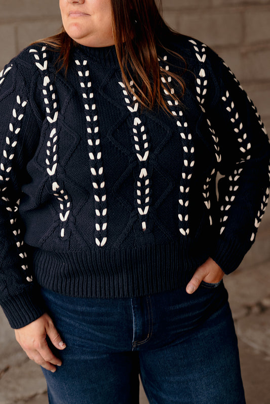 Tribal Cable Detail Sweater