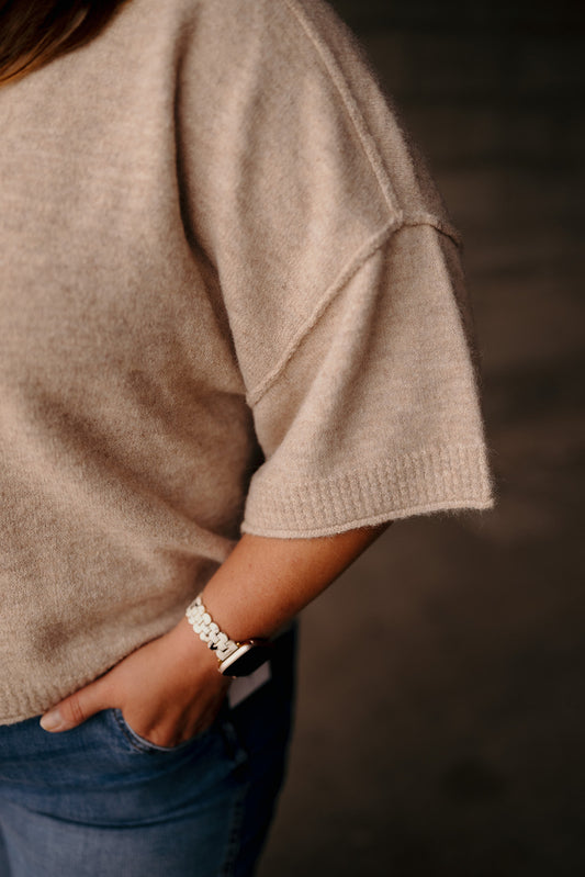 Tribal Pashmina Elbow Sleeve Sweater