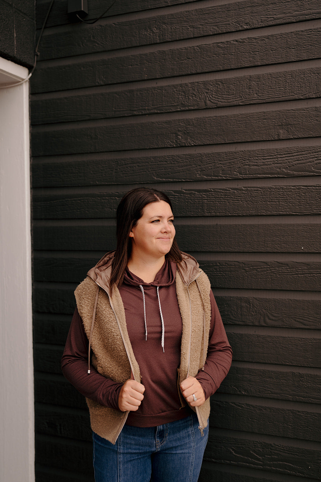 DEX Hooded Boucle Vest