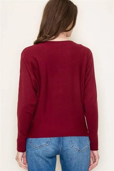 Wine Dolman Sweater