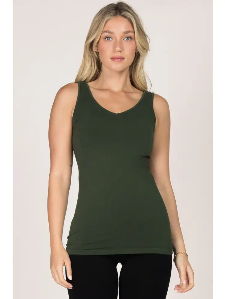 Reversible V-neck and Scoop Cami Top