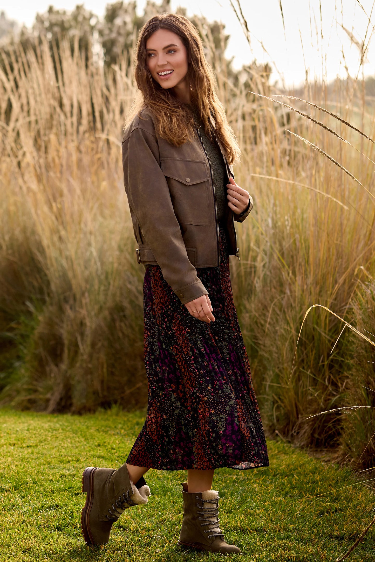 Tribal Plisse Skirt