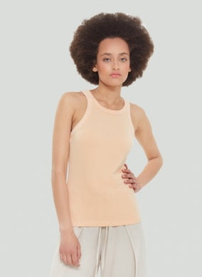 Peach Ribbed Tank