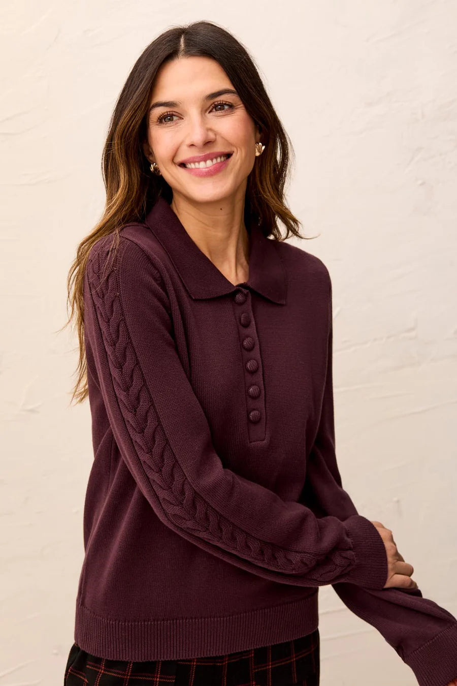 Tribal Cable Sleeve Sweater