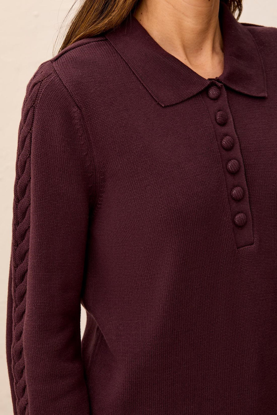 Tribal Cable Sleeve Sweater