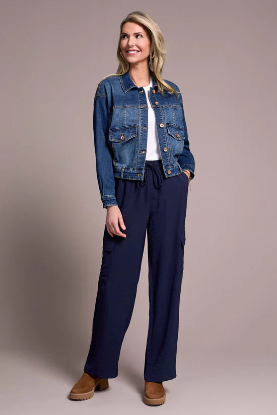 Tribal Sleeve Friendly Jean Jacket