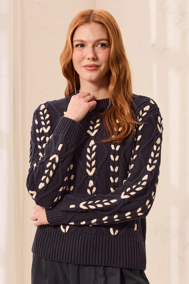 Tribal Cable Detail Sweater
