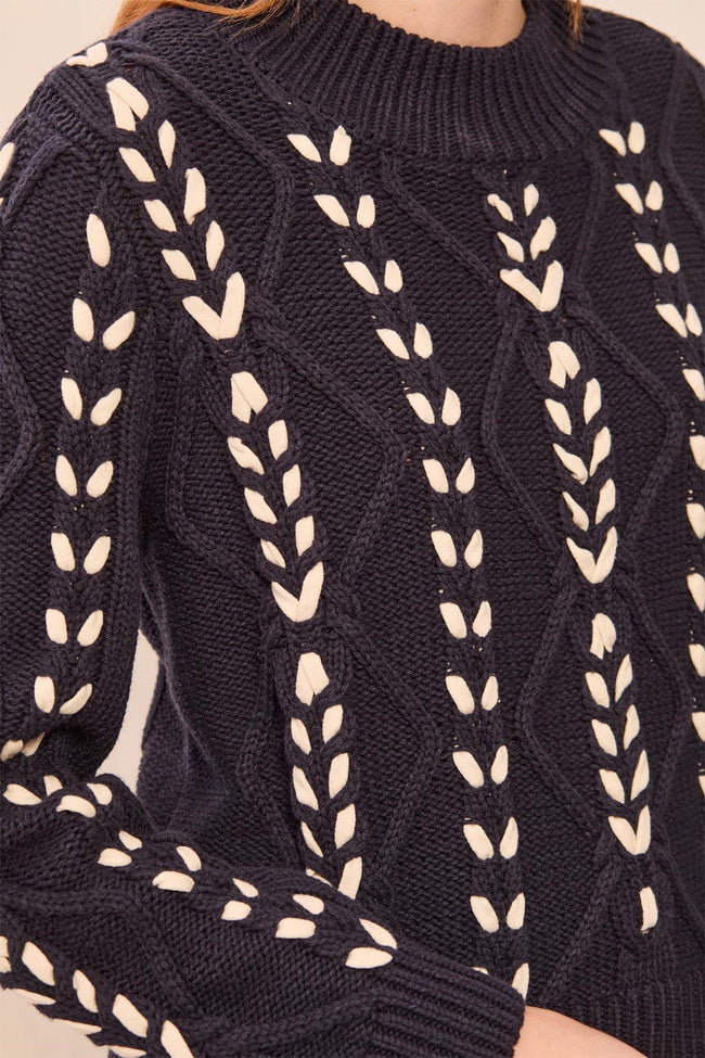 Tribal Cable Detail Sweater