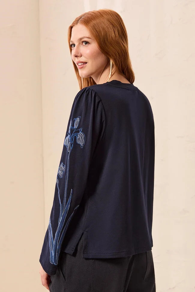 Tribal Embroider Crew Shirt