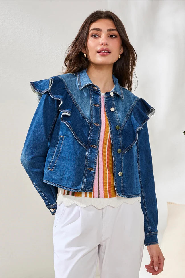 Tribal Fancy Jean Jacket