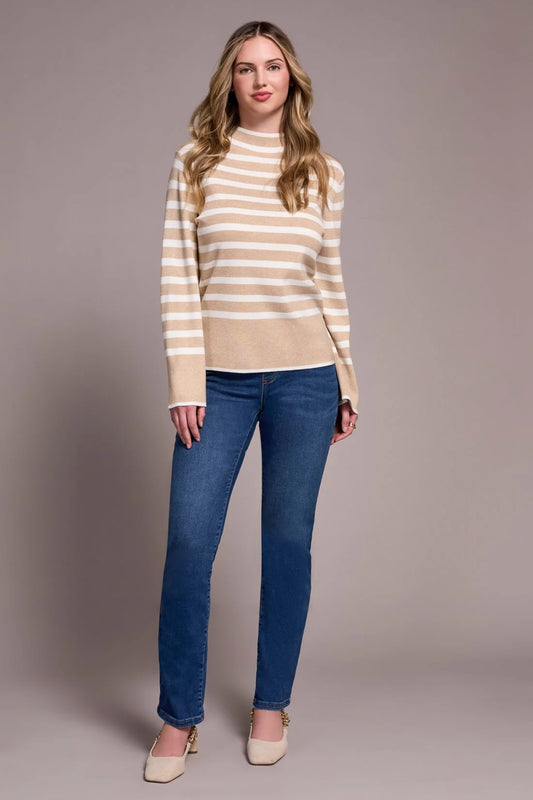 tribal latte stripe sweater
