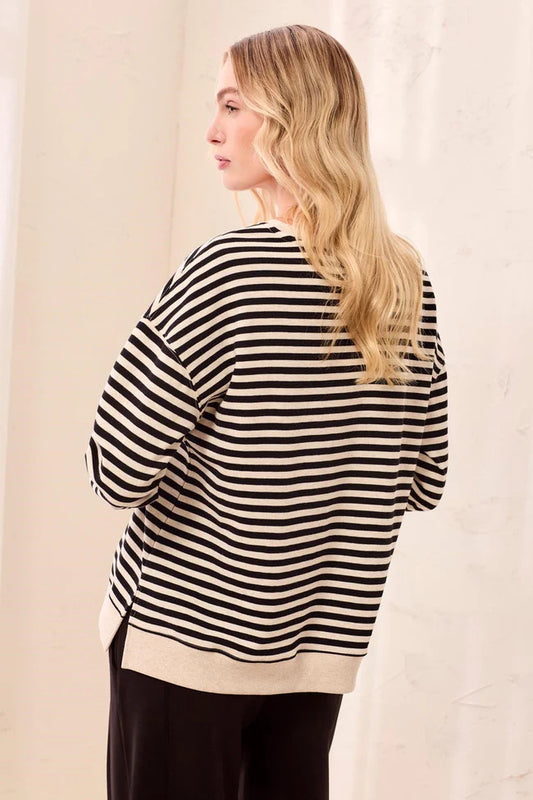 Tribal Black Stripe Sweatshirt