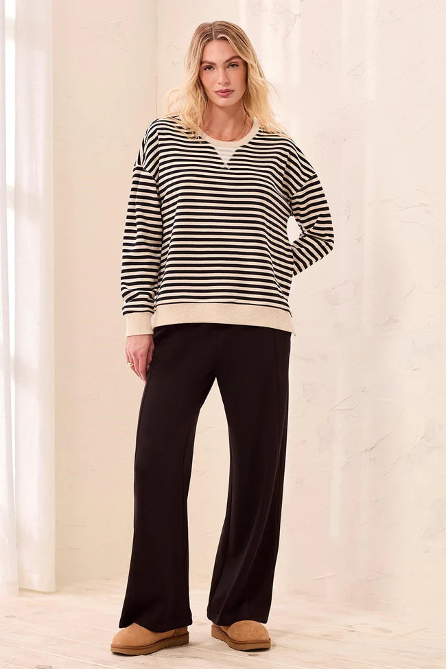 Tribal Black Stripe Sweatshirt