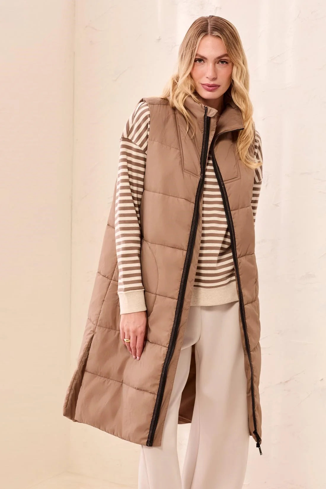 Tribal Long Quilted Vest