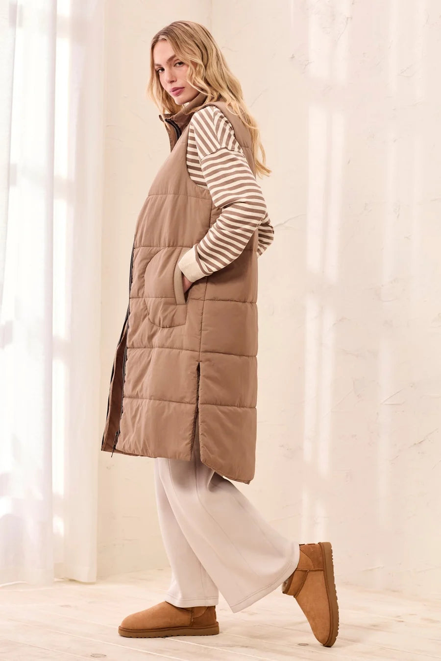 Tribal Long Quilted Vest