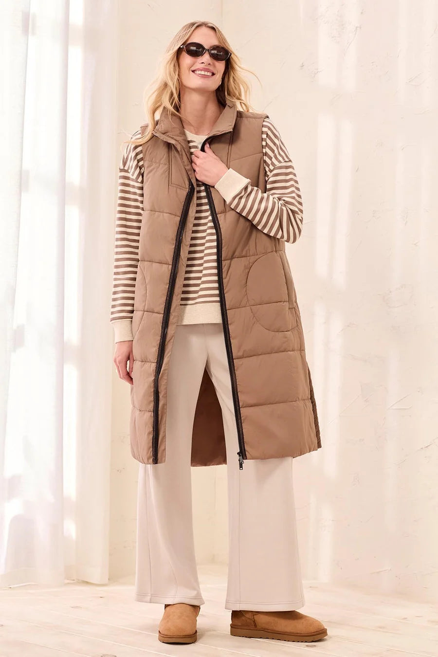 Tribal Long Quilted Vest