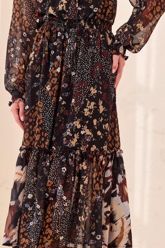 Tribal Mixed Print Dress