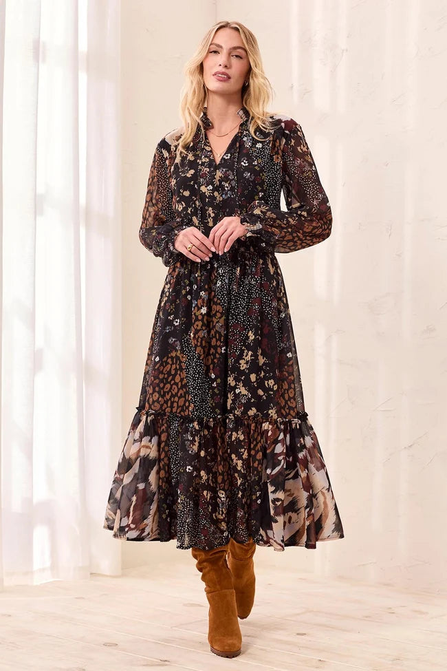 Tribal Mixed Print Dress