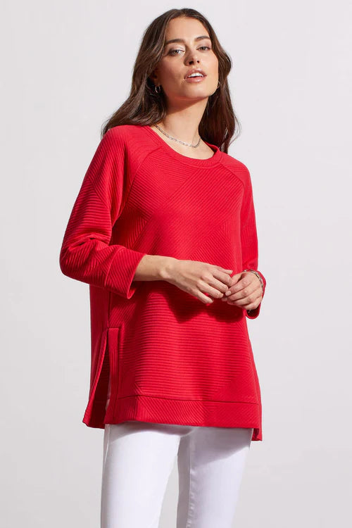 Tribal Poppy Red PullOver Top