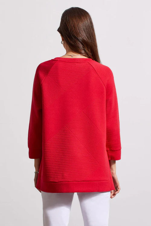 Tribal Poppy Red PullOver Top