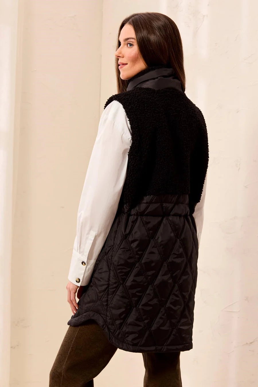 Tribal Mixed Media Long Vest