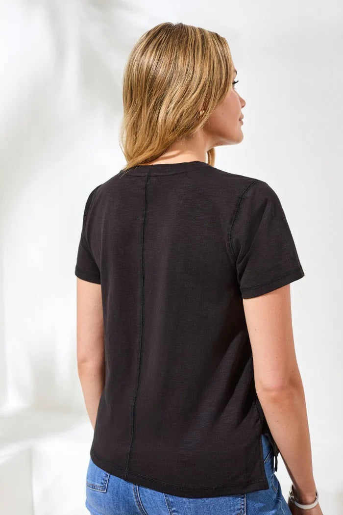 Tribal Black Vneck Tshirt