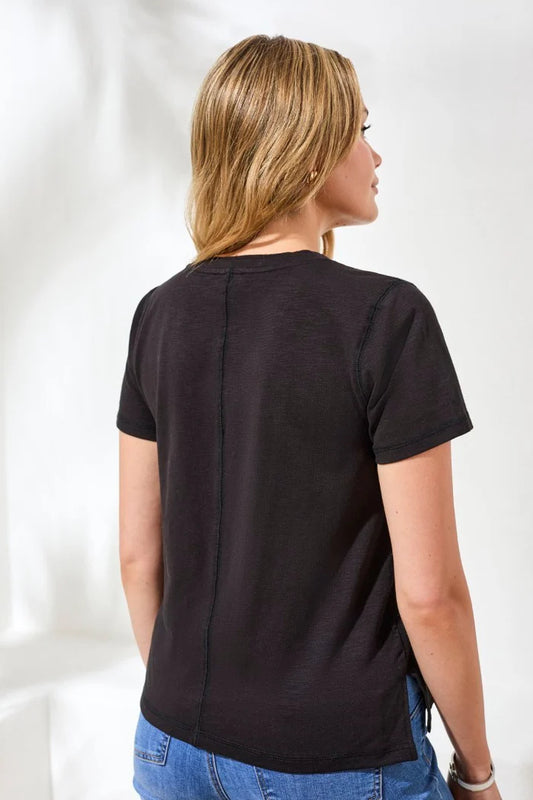 Tribal Black Vneck Tshirt