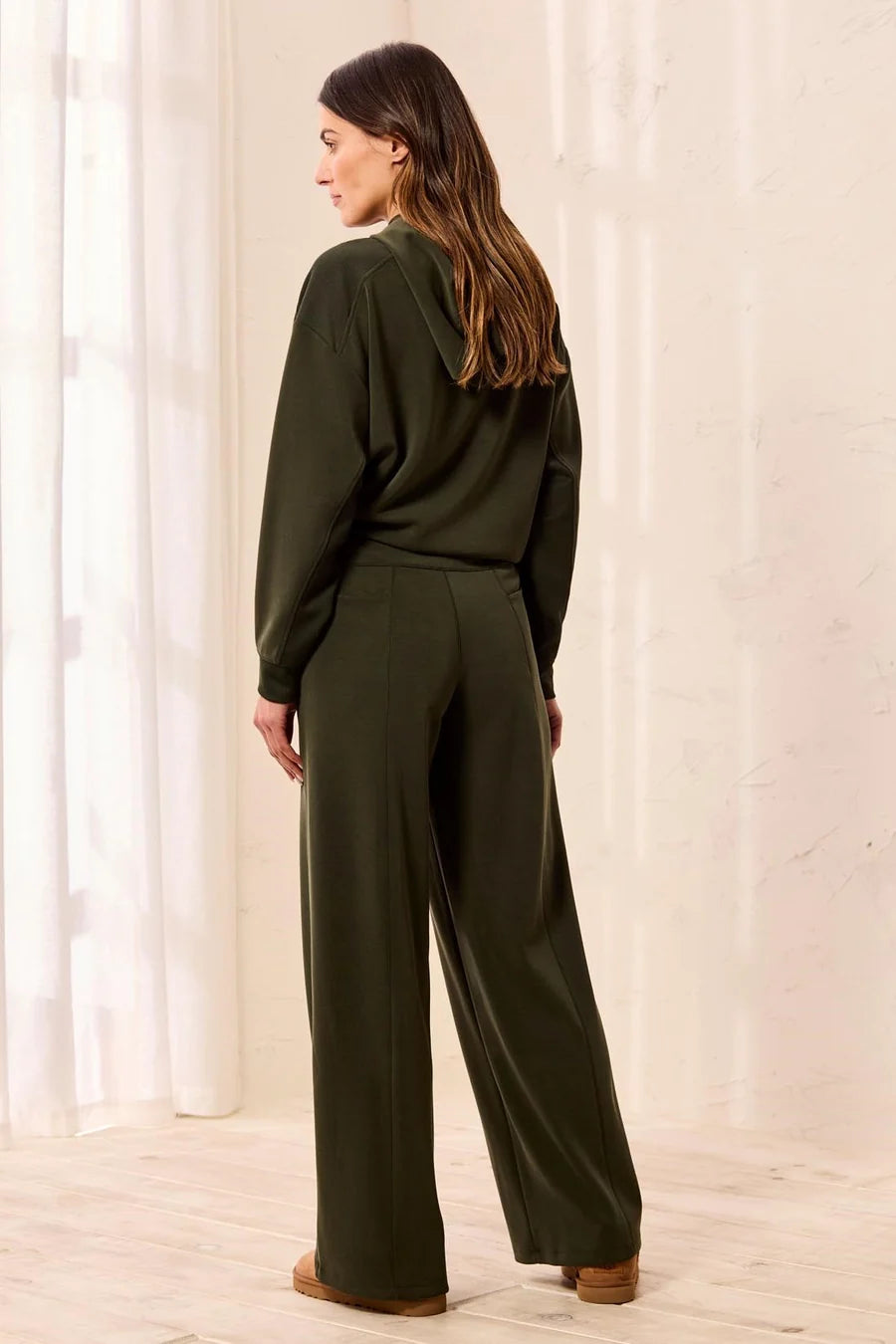 Tribal Cedargreen Wide Leg Pant