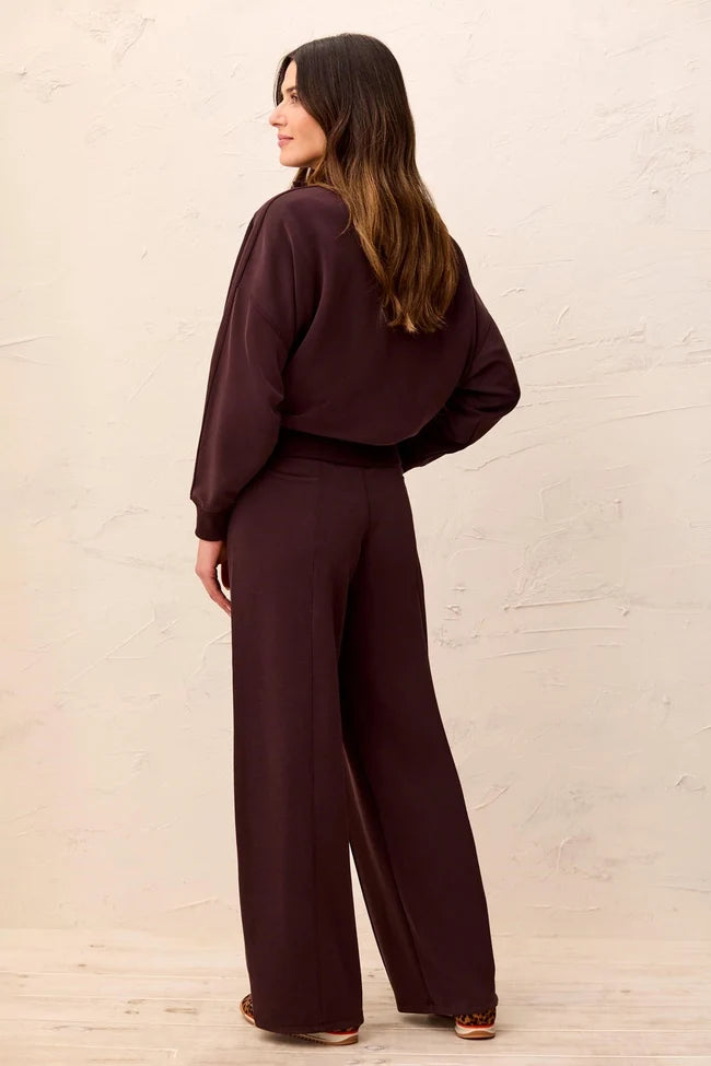 Tribal Wide Leg Pant Saddle Brown