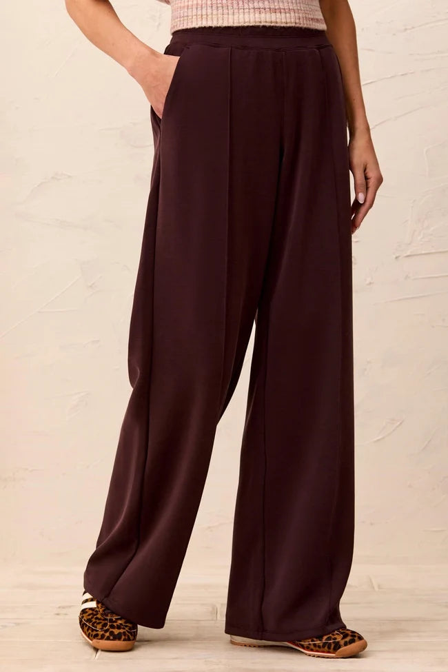 Tribal Wide Leg Pant Saddle Brown