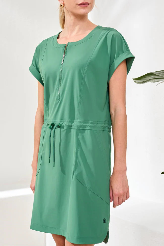 Tribal Green Cinch Dress