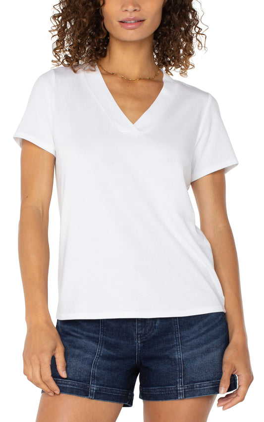 Liverpool White Vneck Tshirt