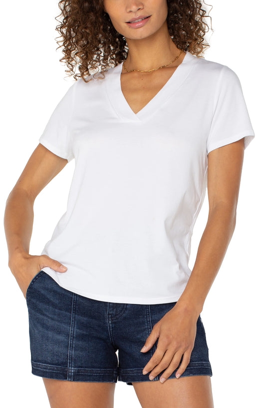 Liverpool White Vneck Tshirt