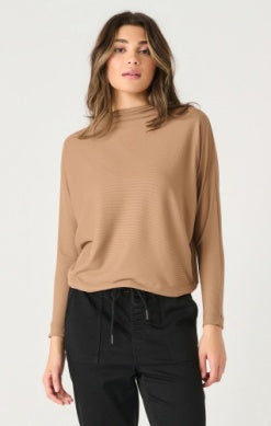 Camel Ribbed Top