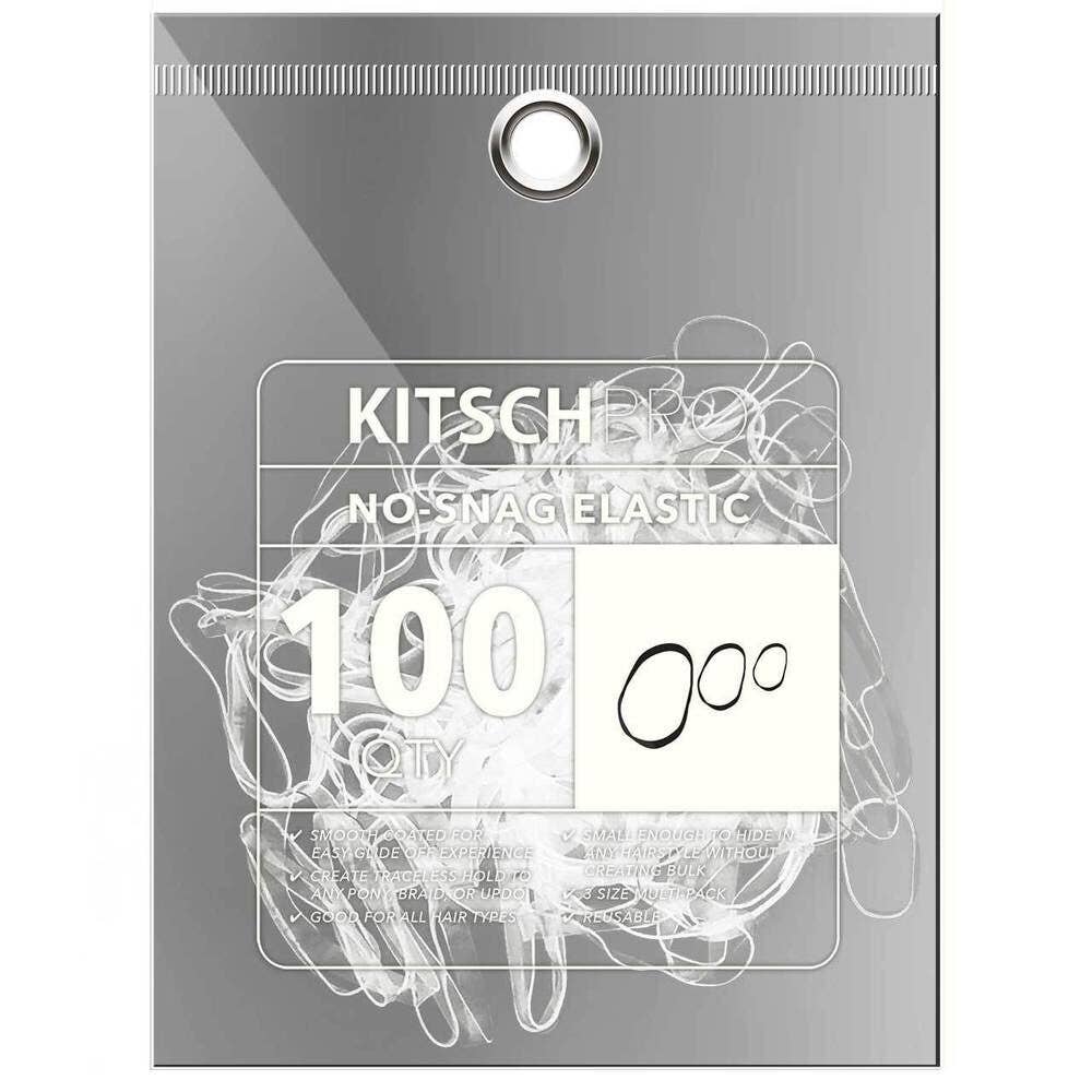 No-Snag Elastic 100 pc - Clear or Black