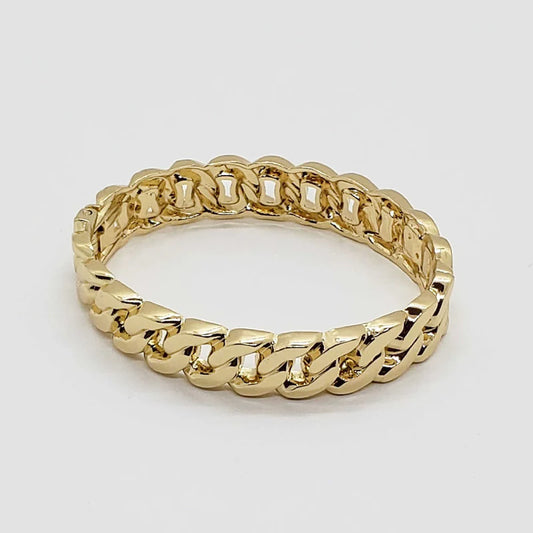 Hinged Gold Chain Bracelet