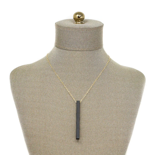 Black Bar Necklace