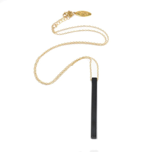 Black Bar Necklace