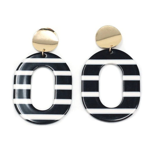 Black and White Earring