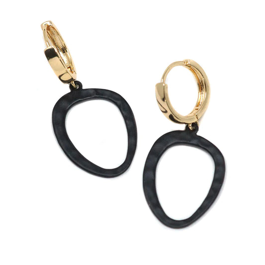 Black + Gold Geo Earrings