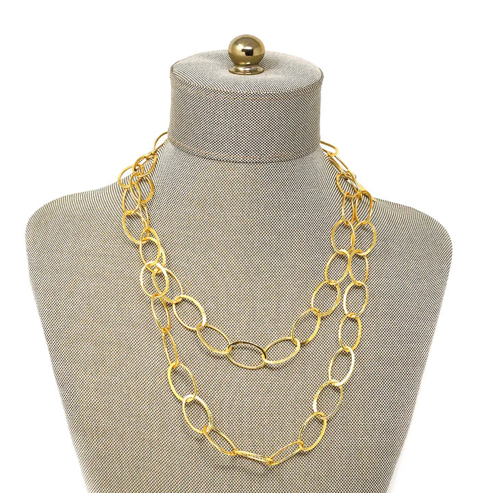 Matte Gold with Freshwater Peal Necklace