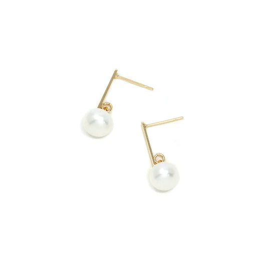 Pearl Bar Drop Earrings