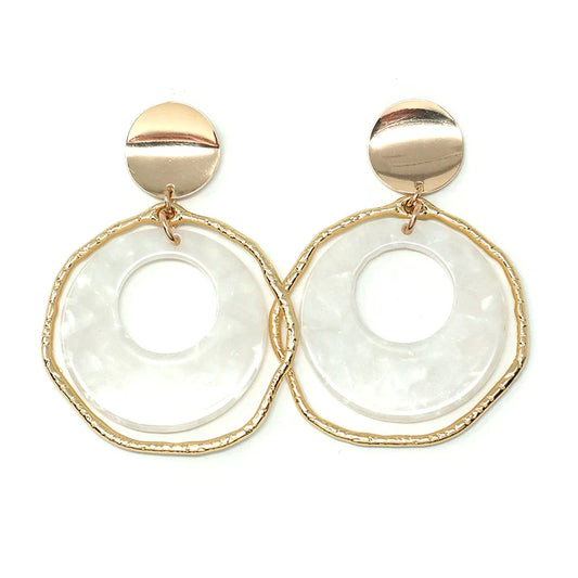 Mother of Pearl Hoop Earring